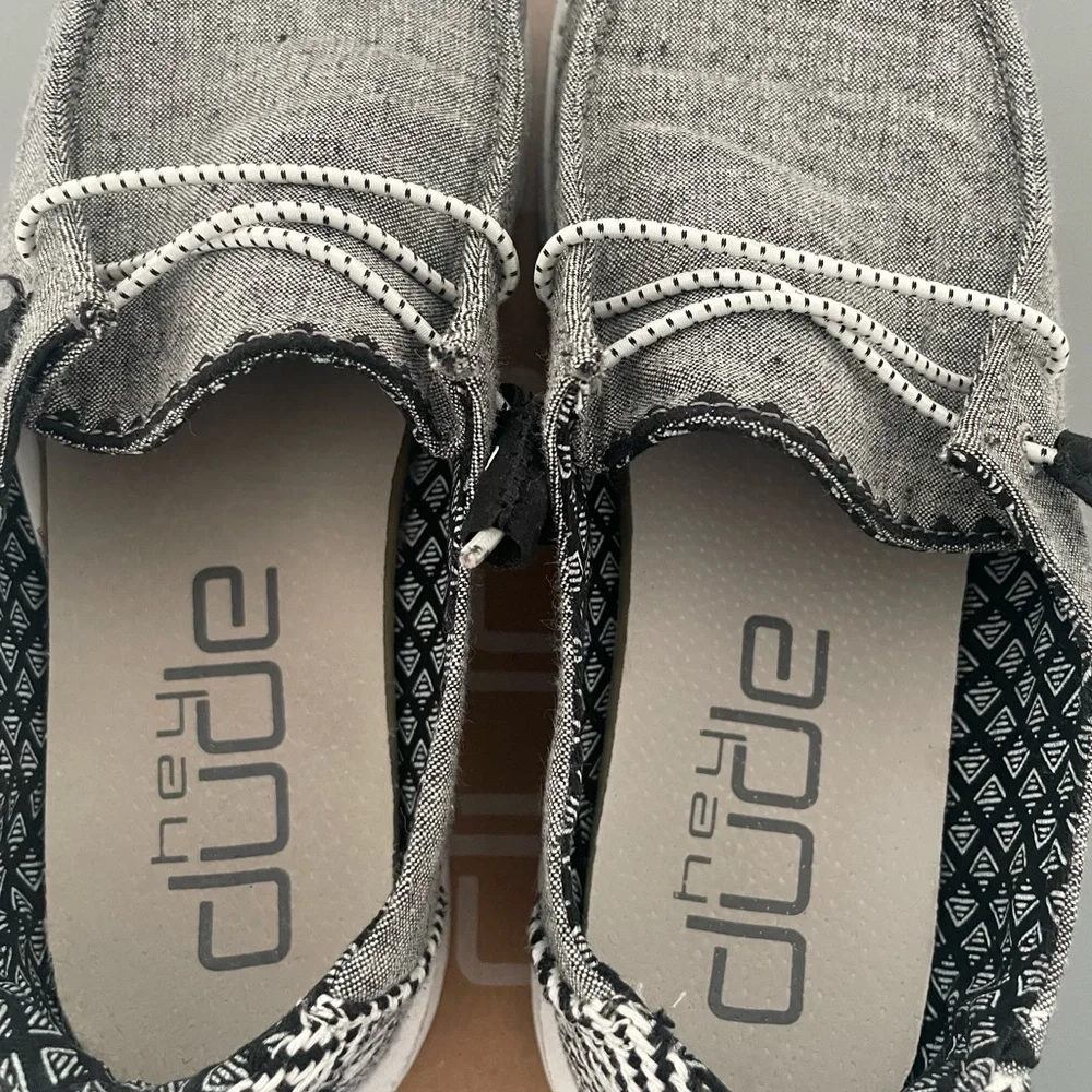 Hey Dude Wendy Chambray Onyx Shoes - Picture 6 of 8
